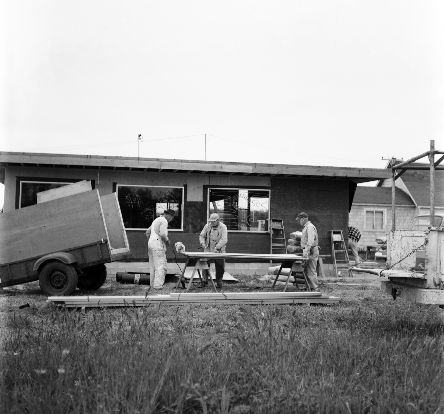 Construction of the Snack Shack, 1965