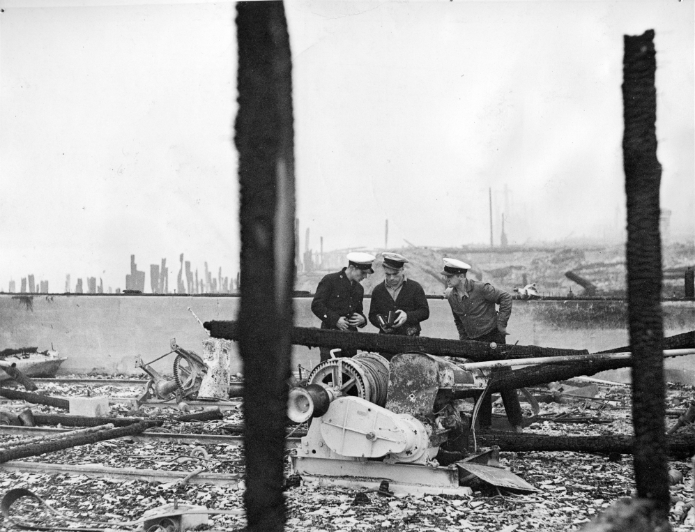 Coast Guard Station razed by fire 1936