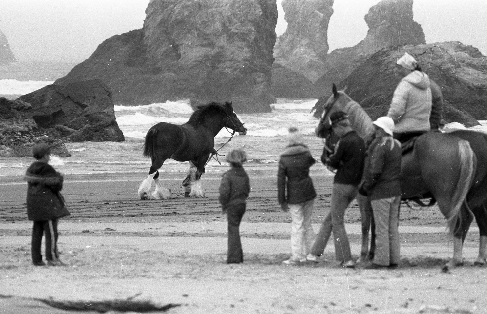 Filmng Budweiser commercial, 1981