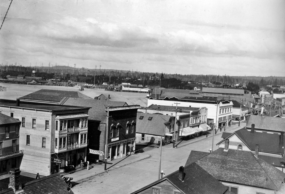 West end of First Street before the fire