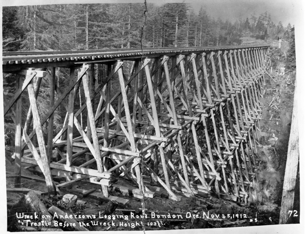 Railroad trestle before the accident