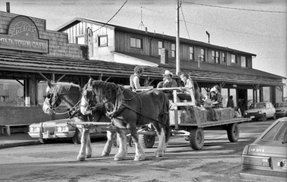 Hay wagon in Old Town, 1983