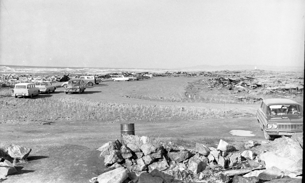 North Jetty parking lot, 1965