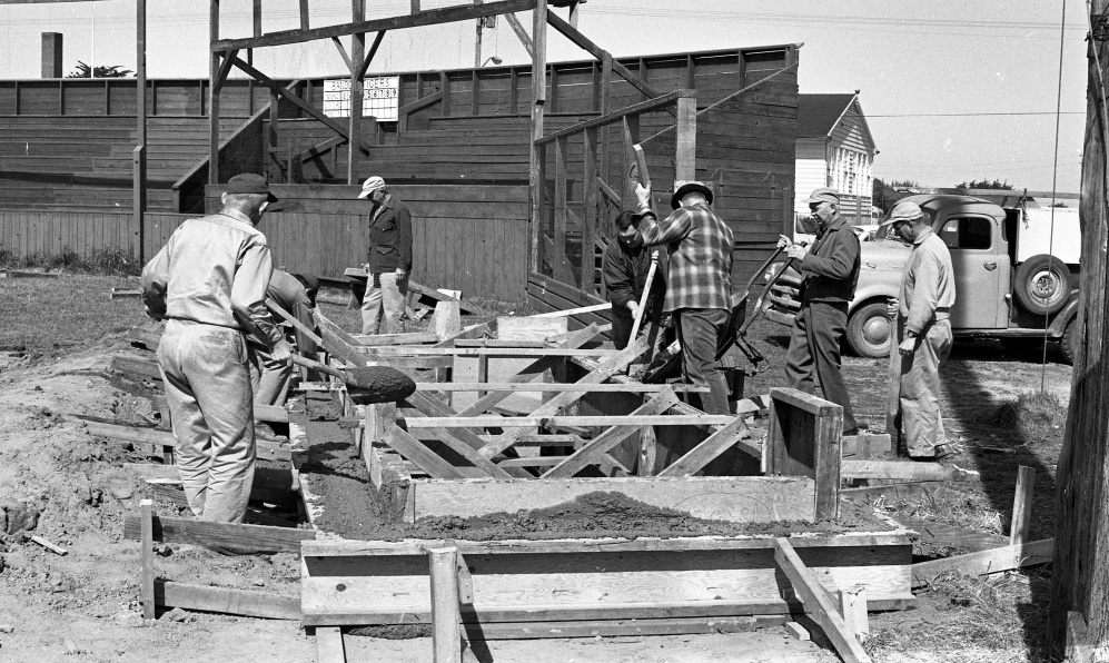 Building new dugouts, 1965
