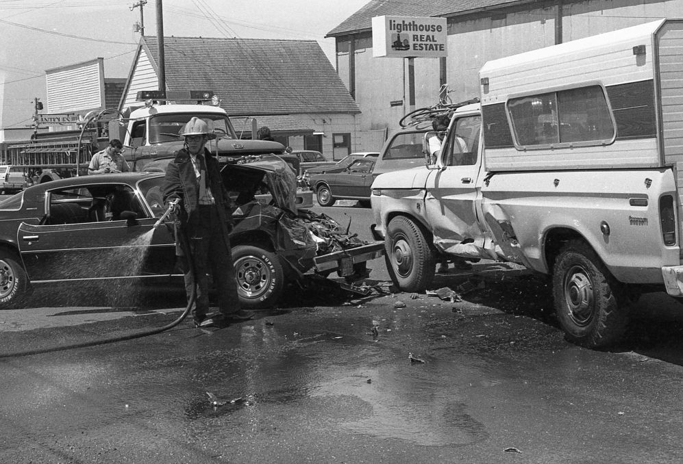 Accident at Fillmore and Hwy 101, 1977
