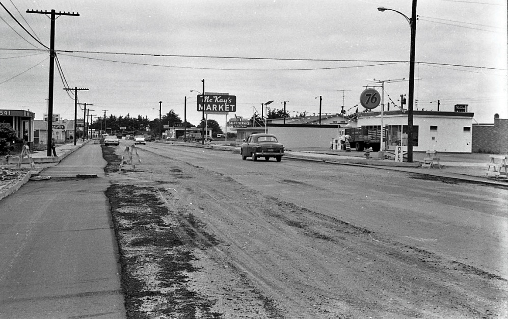 Highway widening project, 1960
