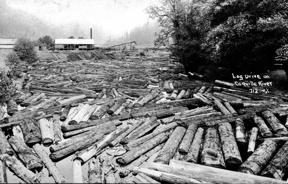 Log drive, Coquille River
