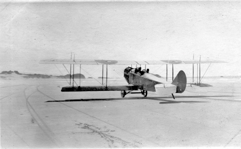 Airplane on Bandon Beach, 1920