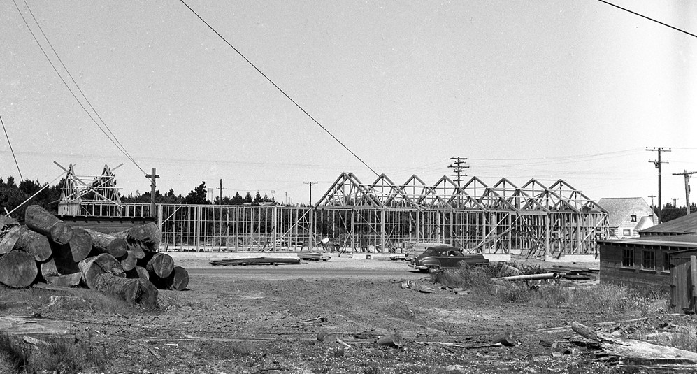 Construction of Perry Sawmill, 1958