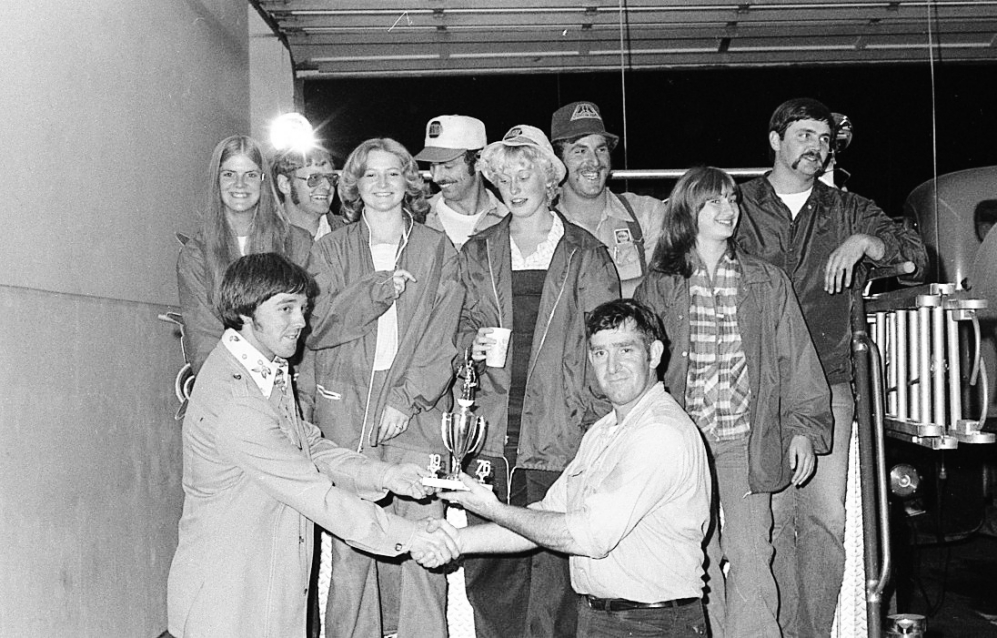 Fire Dept w/trophy, 1976