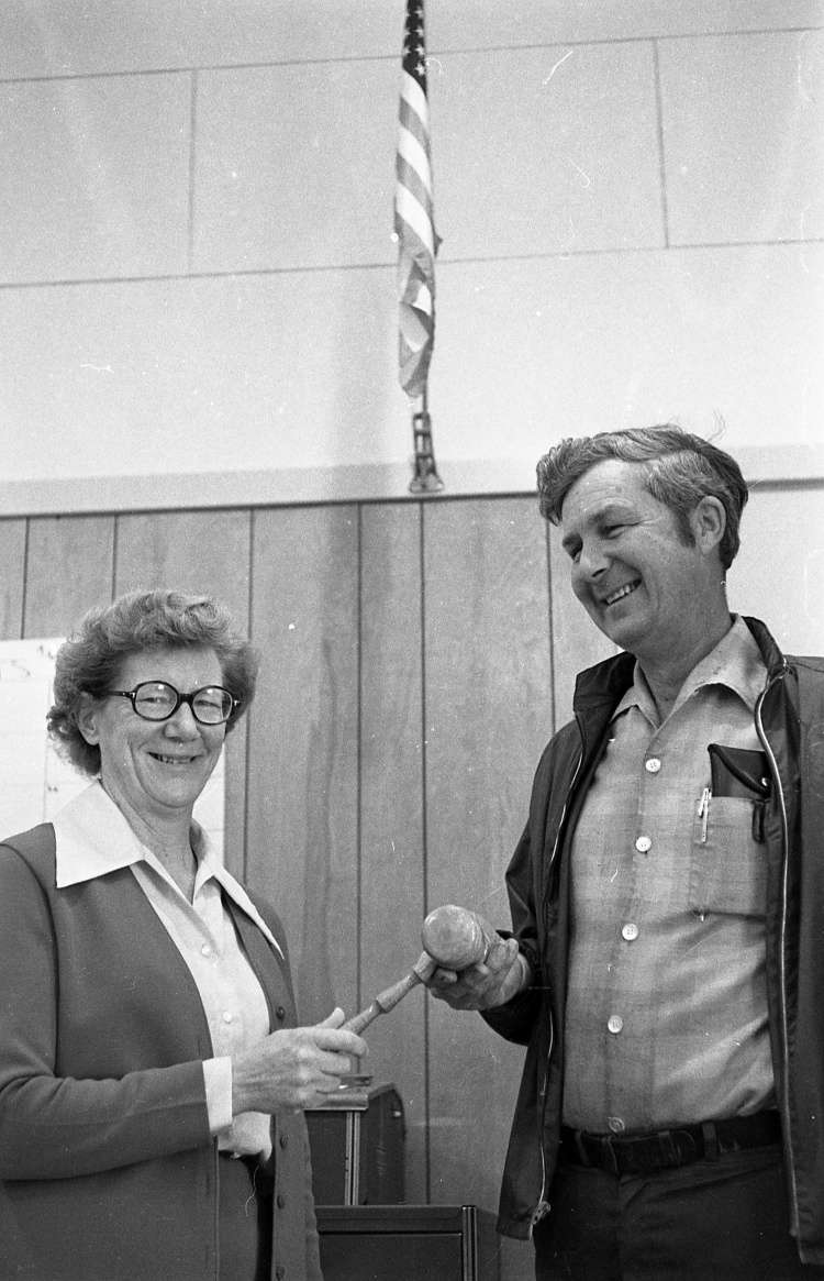 Mayor Don Goddard & Municipal Court Judge Ruth Prahar, 1973