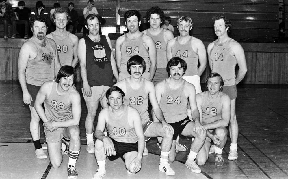 Bandon School District teachers basketball team, 1975