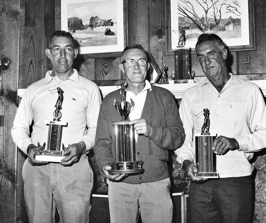 Winners of the club championship at the Westmost Golf Course, 1966