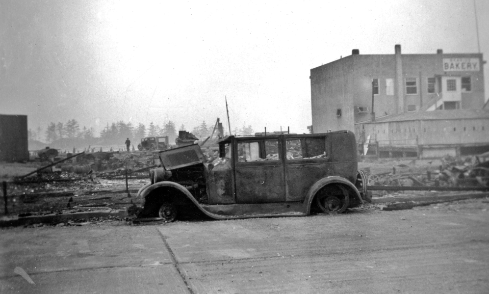 Seaside Bakery after the Fire of 1936