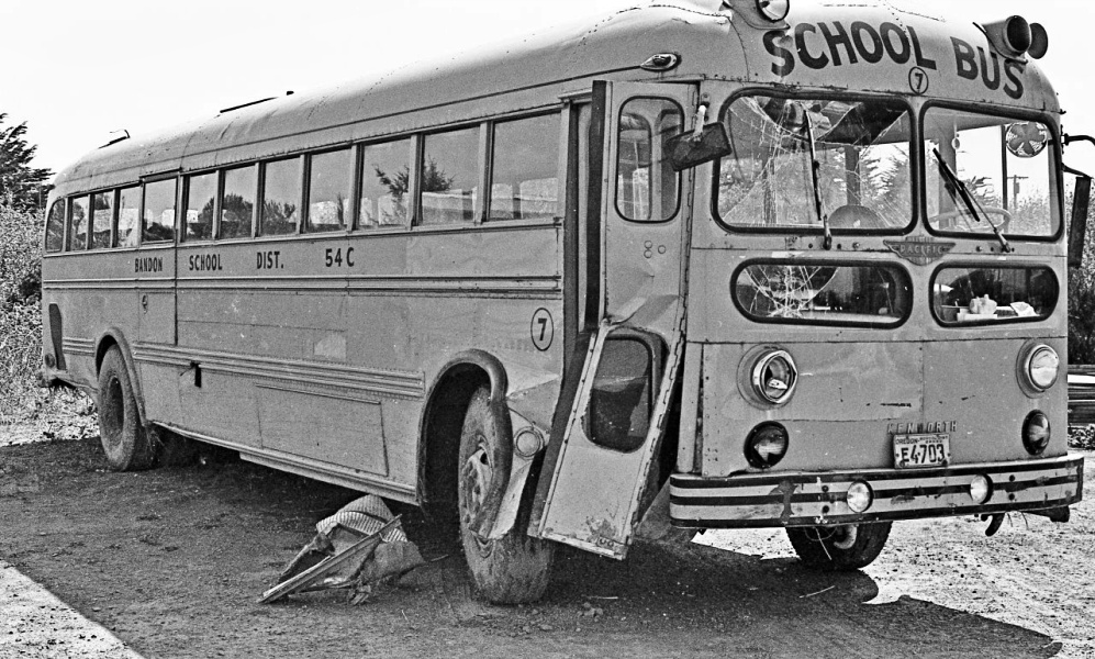 Out-of-control school bus, 1965