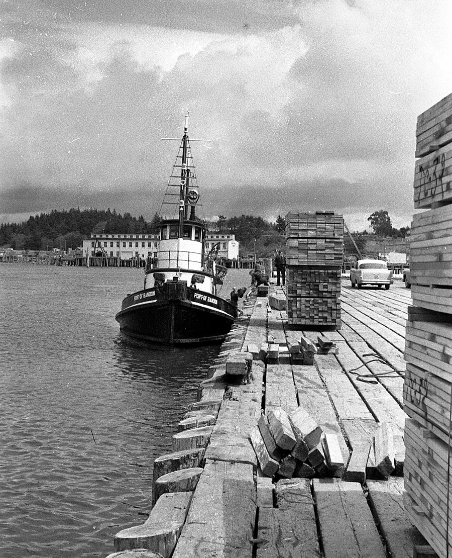 Port of Bandon dock, 1960