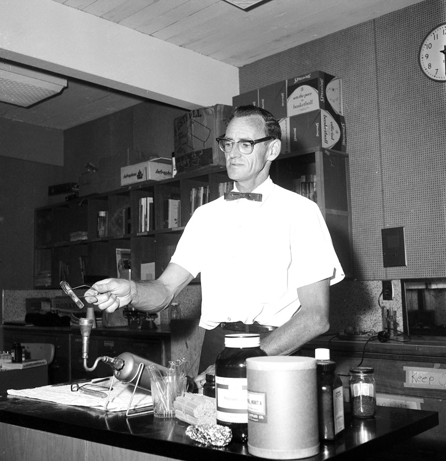 Science teacher Jim Curran, 1966