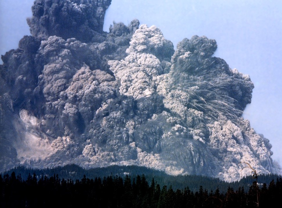 Mount Shasta erupting on February 14. 2020