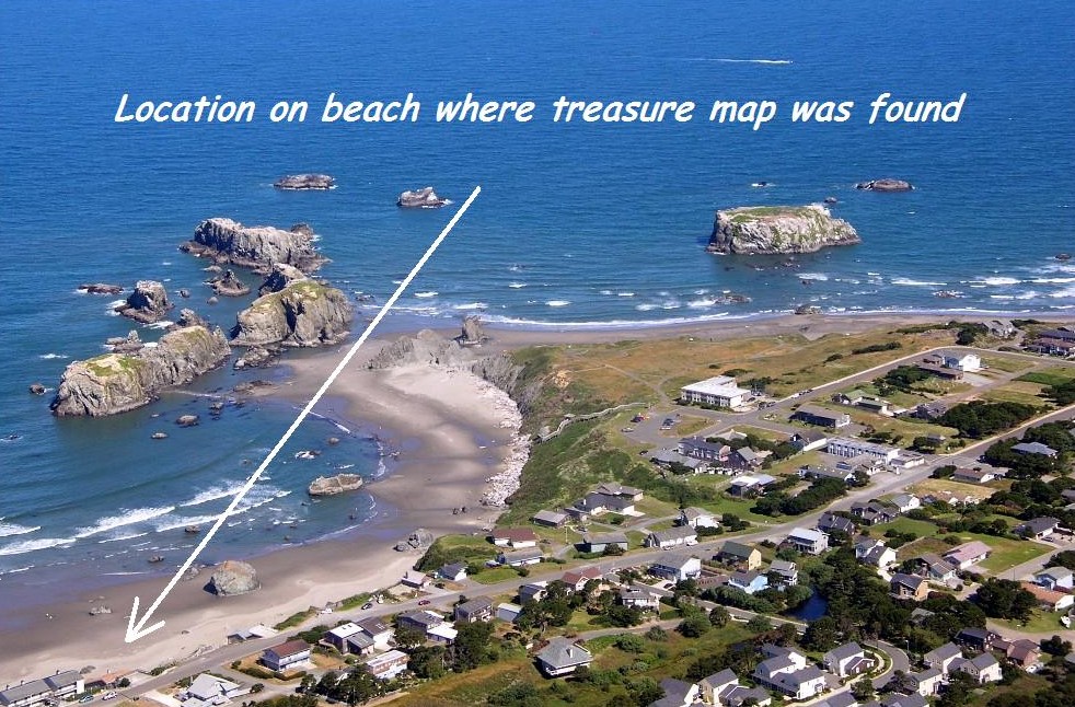 treasure map washes up on bandon beach